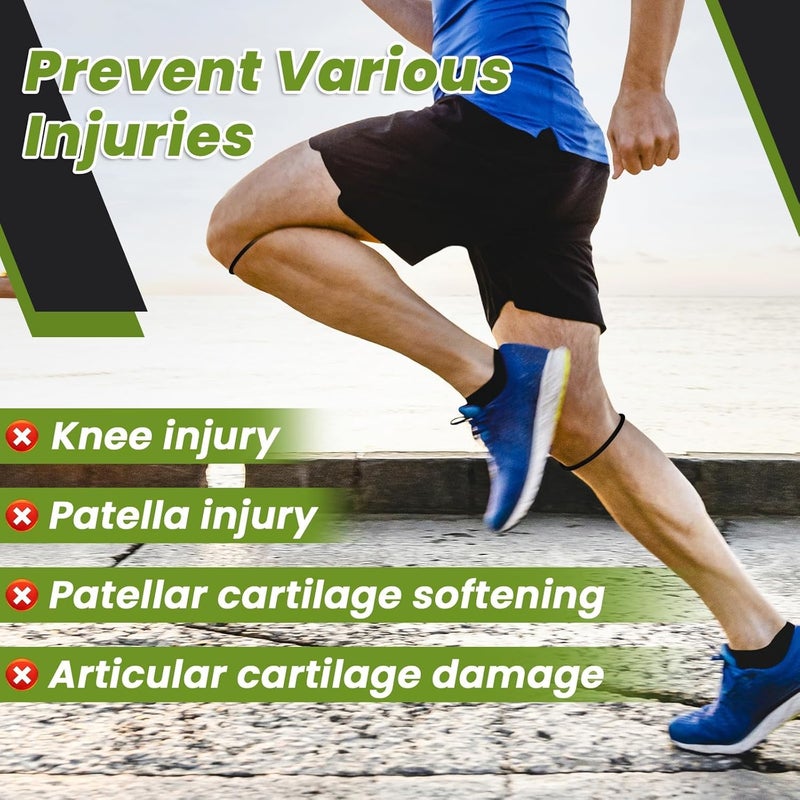 Aolabela 6PCS Patellar Tendon Knee Strap Knee Band for Knee Pain Relief Patella Band for Basketball Running Sports Breathable Patellar Tendon Support Strap (Black + Black +Black) - Image 5